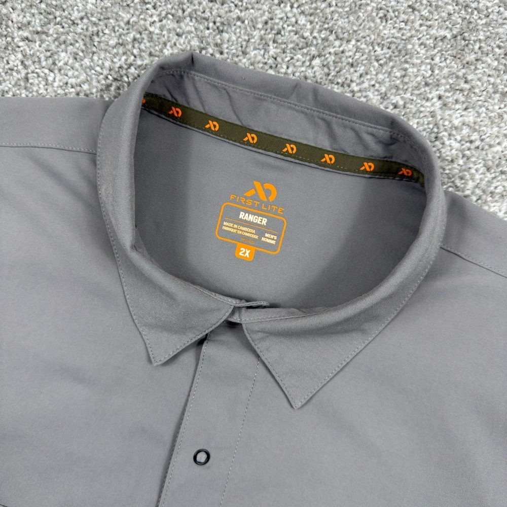 First Lite Ranger Stretch Snap Shirt Men's 2XL Gray Hunting Outdoor